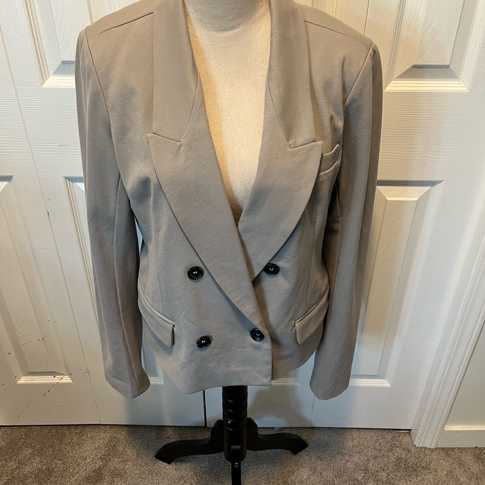 Blank NYC size XL Women's Gray Double-Breasted Blazer